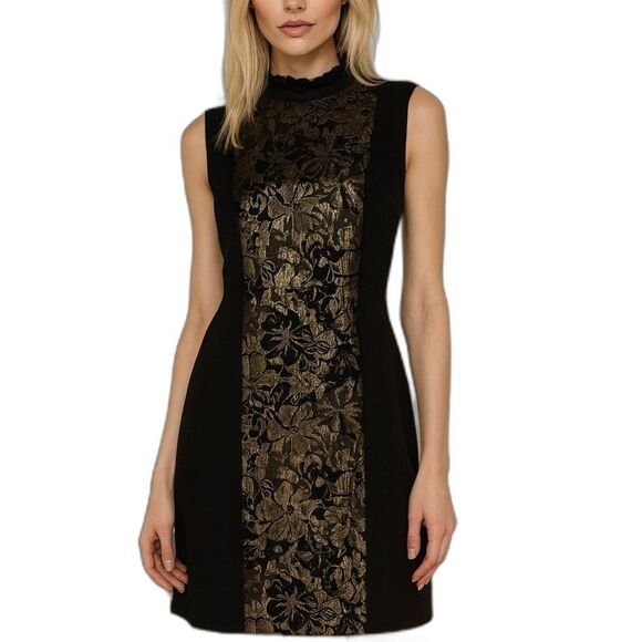 IMAN Dresses & Skirts - Brand new with tag! IMAN Elegant Black and Gold Sleeveless Dress